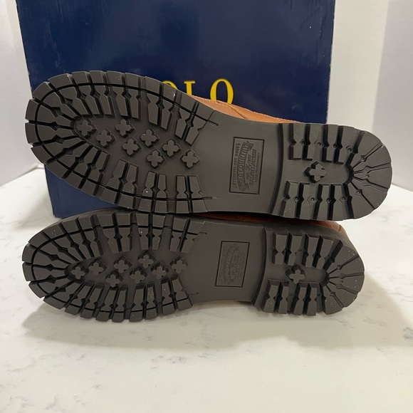 Polo by Ralph Lauren Tan Moc-Toe Boots Durable Sole - Picture 12 of 14